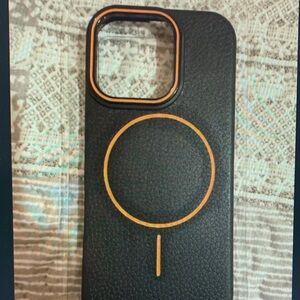 Apple Black and Orange Phone Case